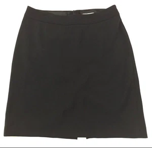 White House Black Market Größe 6 schwarzer Damenrock gerade Stretch knielang - Bild 1 von 4