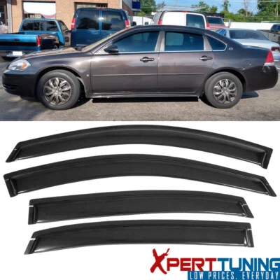 Подходит для 06–13 Chevy Impala 14–16 Impala ограниченный выпуск акриловый дефлектор козырька окна 4 шт. - Изображение 1 из 4