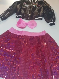 Niños Jojo Siwa Bomber Chaqueta Y Falda Disfraz Niño, Grande, NECESITA REPARACIÓN - Imagen 1 de 8