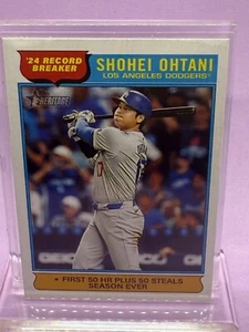 2025 Topps Heritage Shohei Ohtani #1 Record Breakers Dodgers Baseball Card - Picture 1 of 2