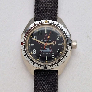 Early Vintage Soviet Watch Wostok Vostok Amphibia. MILITARY. Original USSR. - Picture 1 of 14
