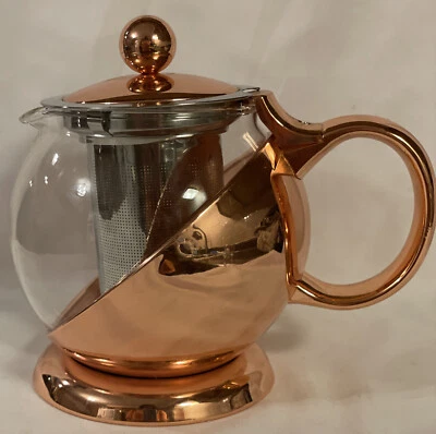 Tetera e infusora Pinky Up Shelby oro rosa 3 tazas 24 oz rosa envuelta Foto 1 de 4