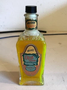 Neu + Versiegelt Vintage Geo H Weyer's Opal Olive Liquid Shampoo in Glasflasche - Bild 1 von 6