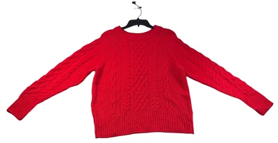Style and Co Sweater Womens size Large Red Rope Knit Pullover Casual NWOT - Image 1 of 4