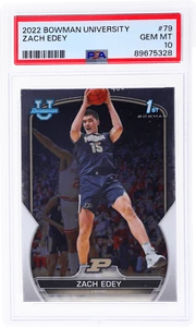 2022 Bowman Chrome University Zach Edey #79 PSA 10 - Picture 1 of 2