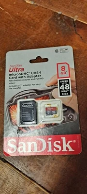 SanDisk Ultra microSDHC UHS-I Card with an adapter. - Image 1 of 2