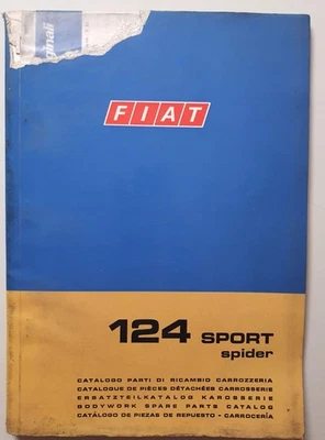 FIAT 124 SPORT SPIDER Catalogo Ricambi Carrozzeria Originale 1972 - Immagine 1 di 4