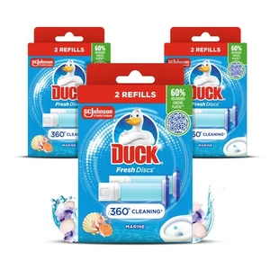 Duck Fresh Scheiben Toilettenreiniger Nachfüllpack Doppelpack, bekämpft Flecken, die Hafen x 3 - Bild 1 von 5