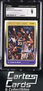 Kareem Abdul-Jabbar 1988-89 Fleer #64 Los Angeles Lakers Hall of Fame CGC 9 - Picture 1 of 2