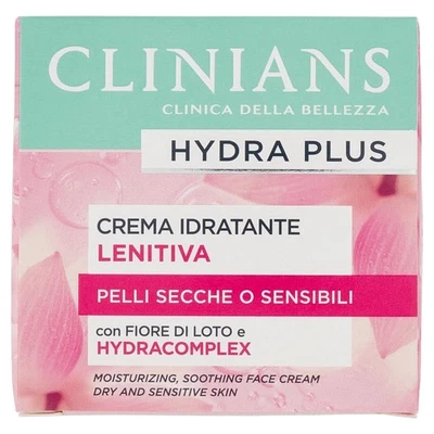 CLINIANS Hydra Plus Crema Viso Idratante Lenitiva Dermatologicamente Testato - Immagine 1 di 4