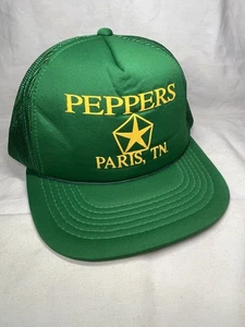 Peppers Automotive Group Paris Tennessee Green Snapback Trucker Hat YoungAn - Picture 1 of 7