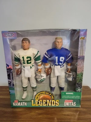 Joe Namath Johnny Unitas Kenner Starting Lineup NFL 12" Sports Figures 1998 SLU - Image 1 of 4