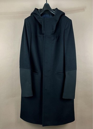 Cappotto Balenciaga in lana Melton con cappuccio taglia 44 S