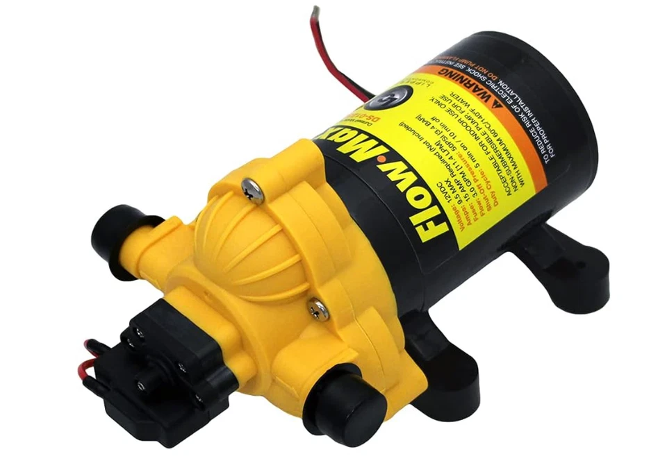 Flow Max 12V RV Pump, 3.0 GPM, 50 PSI, 9.5A, Self-Priming, Filter - 689052 - Image 1 of 4