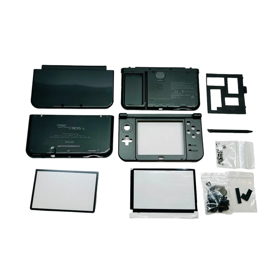 NEW Nintendo 3DS GRAY LL XL Full Set Housing Shell Cover Case + FREE GIFT - Image 1 of 1