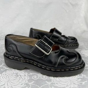 Tredair Vintage 90er Mary Janes Black Flame Damenschuhe Größe US 5 hergestellt in England *lesen - Bild 1 von 15