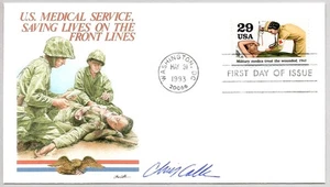 #2765a WORLD WAR II MEDICS TREAT THE WOUNDED, CHRIS CALLE ATWORK SIGNED FDC - Picture 1 of 1