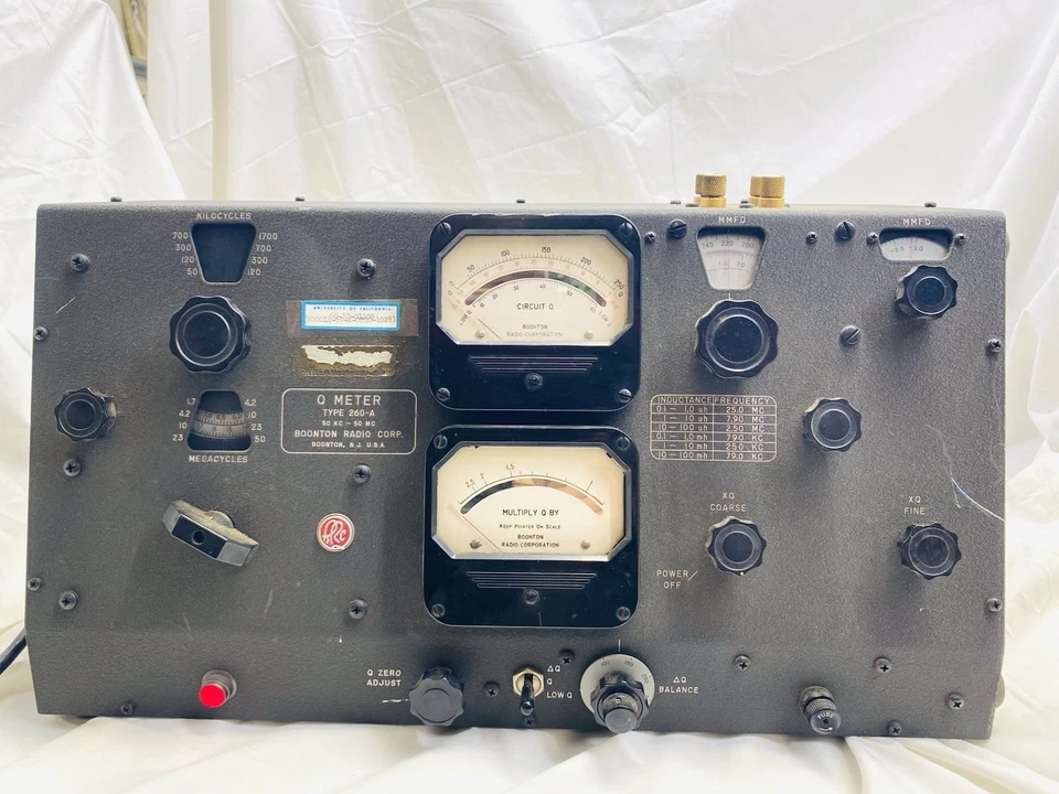 Boonton Radio Corp Made in USA Q-Meter Type 260-A 50KC-50MC - Image 1 of 4