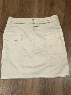 Kenneth Cole Beige Stretch Front Pockets Mini Skirt Size 2 - Image 1 of 4