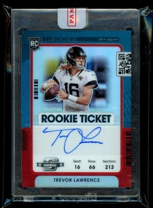 Contenders Optic Variation 2021 Red Prizm Trevor Lawrence Auto /35 ROOKIE RC - Foto 1 di 2