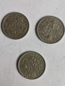 1957-1965 Sixpence Coins Queen Elizabeth II - Picture 1 of 6