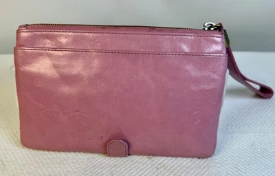 Hobo International Rose Pink Leather Wristlet Wallet with Bifold & Zip Pouch - Image 1 of 4