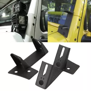 Dual A-pillar Mounting Bracket Fit LED Work Light for Jeep Wrangler JK 2007-2018 - Foto 1 di 12