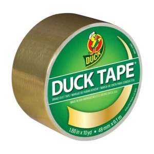 Duck Brand Gold Printed Duck Tape roll 1.88" x 10 yd DISCONTINUED RARE NEW - Picture 1 of 5