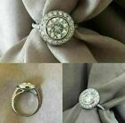 Solid 14K White Gold Plated 2.67Ct Round Cut Moissanite Bezel Set EngagementRing