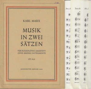 Musik in zwei Sätzen :Für Blockflöten-Quartett oder andere Instrumente; Op. 53,  - Picture 1 of 1