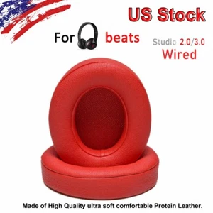 Cojín de repuesto para orejas rojo cojín almohadilla para orejas para Beats by dr dre 2.0 estudio con cable EE. UU. - Imagen 1 de 10