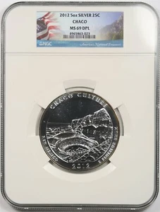 2012 5 oz Silver Chaco 25C MS 69 DPL NGC America The Beautiful ATB - Picture 1 of 4