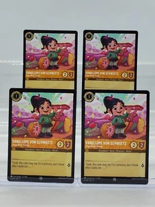 Disney Lorcana Vanellope von Schweetz - Sugar Rush Champ 6/204 schimmernd 4 Karten - Bild 1 von 1
