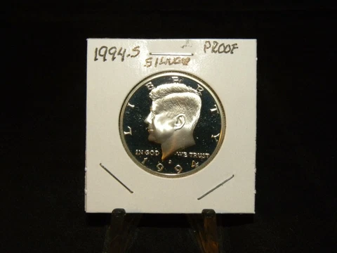 1994 SILVER Kennedy Half Dollar from US Mint SILVER Proof Set Cover