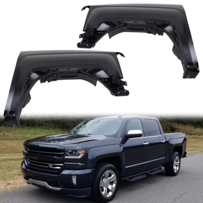 Juego de guardabarros delantero para Chevrolet Silverado 1500 2014-2018 imprimado juego izquierdo y derecho Foto 1 de 4