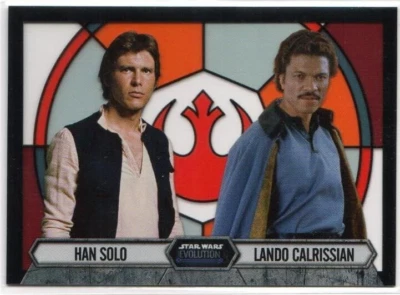 2016 Topps Star Wars Evolution Stained Glass Pairings #2 Han Solo / Lando - Image 1 of 2