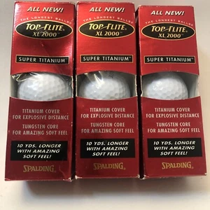 Pelotas de golf Spalding Top Flite XL 2000 Super Titanium paquete de 3 cajas 9 pelotas-T003 - Imagen 1 de 6