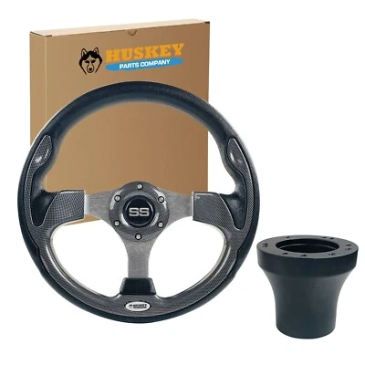 Golf Cart Steering Wheel Carbon Fiber Pattern For EZGO TXT/RXV/Valor/ST/Express