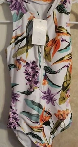 Stevie Hender NWT Size Small  Floral Front Racerback Bathing suit Bodysuit - Picture 1 of 5