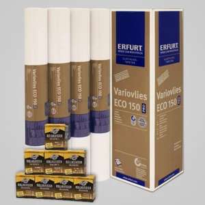 8x Erfurt EcoVlies EV150 Glattvlies Variovlies 150m² | 8x Kleister (1,24€/1qm) - Afbeelding 1 van 1