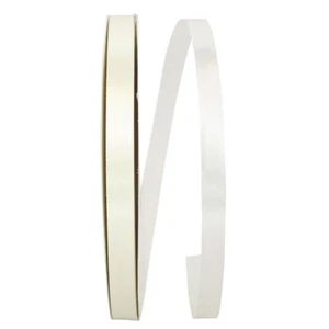 Florist Ribbons:  Satin Acetate Ribbon -- 3/8" x 100 yards -- Eggshell Color - Picture 1 of 1