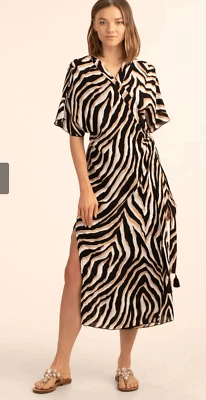 VESTIDO ENVOLVENTE MIDI VIVANT Trina Turk NUEVO CON ETIQUETAS XS Foto 1 de 4