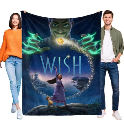 Throw Blanket For Wish Cartoon Lightweight Super Soft Flannel All Seasons - Image 1 of 4