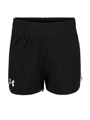 NWT UNDER ARMOUR GIRLS KIDS SIZE 5 ~ BLACK & WHITE RALLY SHORTS ~ MSRP $18.00 - Image 1 of 4