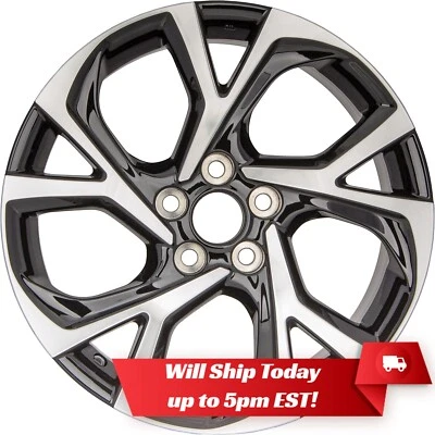 Novo aro de roda de liga leve usinado e preto 18" para Toyota C-HR 75224 2018-2022 - Imagem 1 de 4