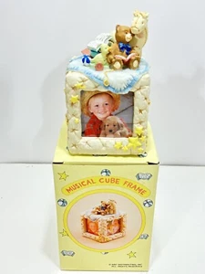 MUSICAL CUBE PHOTO FRAME BEAR AND HORSE ITEM 39584 NEW - Picture 1 of 7