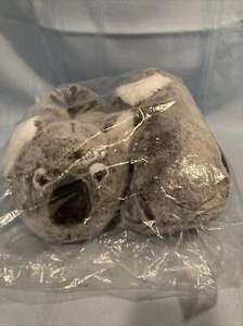 Fuzzy Koala Slippers - Gray Animal House Shoes for Teens & Women - ONE SIZE - Picture 1 of 3