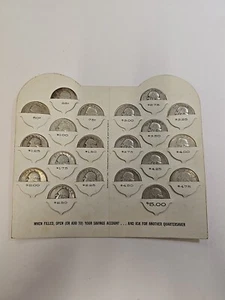 Ahorrador bancario vintage 90 % plata Quaters Maryland National - Imagen 1 de 4