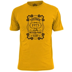 Mens Vintage Birthday 1973 T Shirt 50th Birthday Dad Grandad Grampy JD - Picture 1 of 4