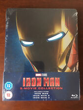 Iron Man Trilogy Steelbook Blu Ray UK Zavvi 3 Movie Collection